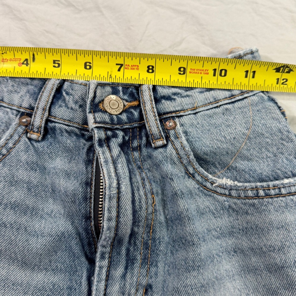 Zara Womens High Rise Distressed Denim Cut Off Shorts Light‎ Blue Size 0 EUR 32 - Picture 4 of 7